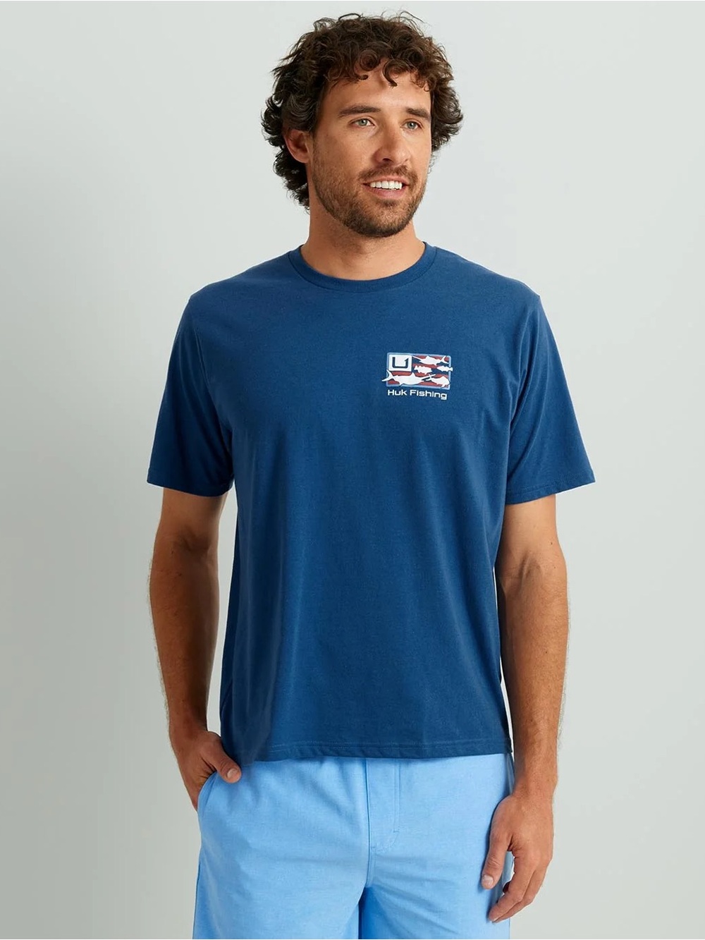 Men’s Blue Short-Sleeve Logo Tee
